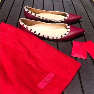Valentino rockstud ballerina flats